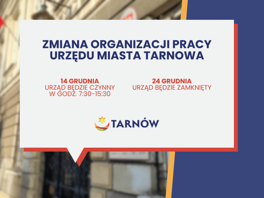 Urząd otwarty w sobotę za wolną Wigilię